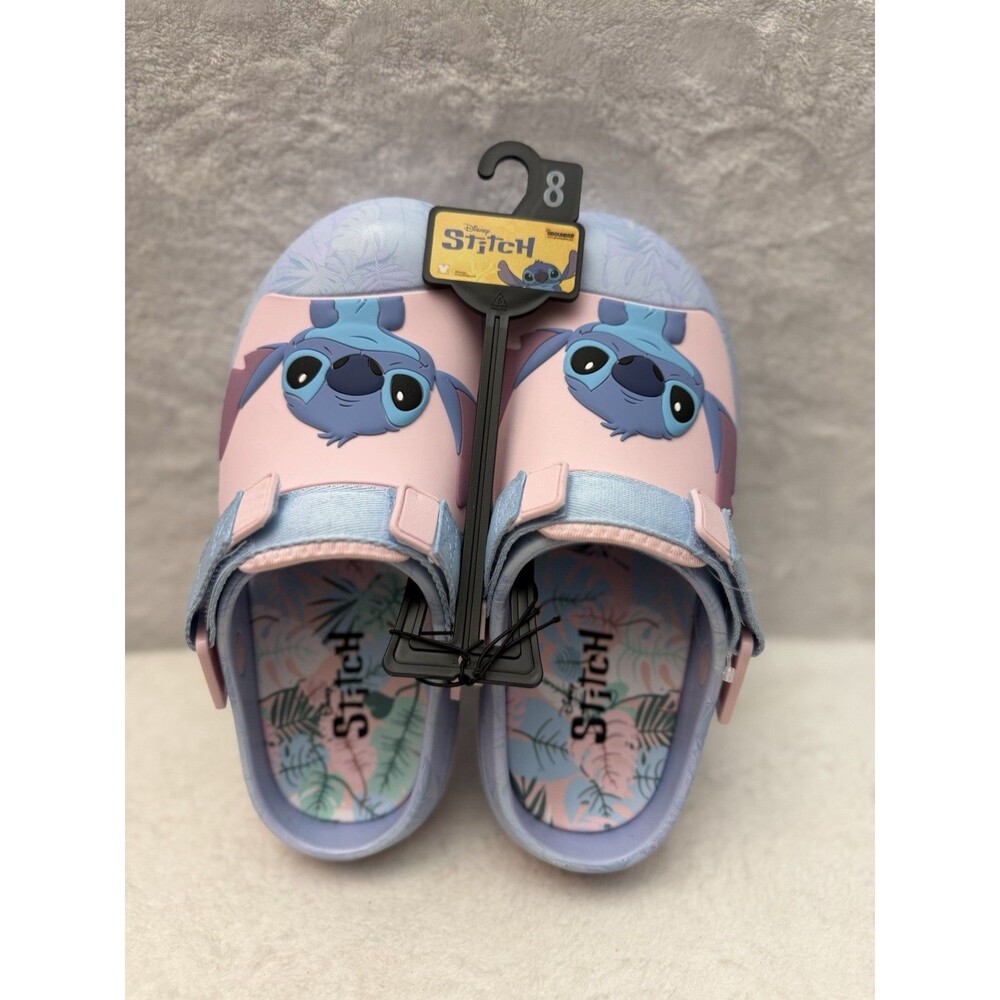 Disney Stitch Women’s Size 8 Pink Blue Clogs Slip On Shoes